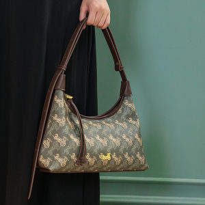 Vintage Green Cow Horn Leather Tote Bag Womens Large Capacity Commuter Crossbody Bag Soft Handle Zipper Closure Geometry Pattern