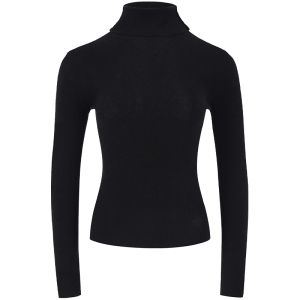 Ariseism | Semi-high Collar Wool Knitted Long Sleeve Shirt