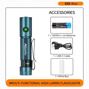 Mini LED Pen Clip Flashlight Portable Keychain Light EDC Type-C Rechargeable Work Light Tail Magnet Camping Hiking Travel Torch