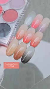 [ BonnieB ] Bảng phấn Ombre nails cao cấp tông màu Pink tao hiệu ứng nail chuyển màu cực đẹp với 1 khay 9 màu