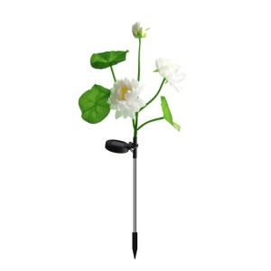 Đèn LED Trang Trí Sân Vườn Hình Hoa Sen Năng Lượng Mặt Trời Chống Nước Dùng Cho Sân Bãi Cỏ Lối Đi Cảnh Quan Thiết Kế Ba Bông Hoa