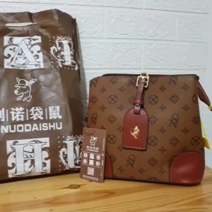 WACDF Fashion Tas Selempang Wanita Barang Import Motif Flower MOnogram