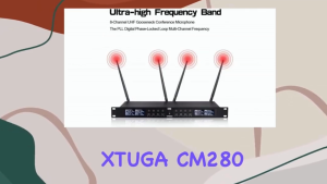 XTUGA CM280 8 Channels UHF Flexible Professional Gooseneck Conference Microphone System