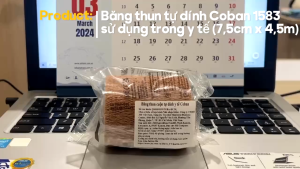 Băng thun cuộn tự dính y tế COBAN 1583 và 1582 màu Tan (75cmx45m) và (5cmx45m)