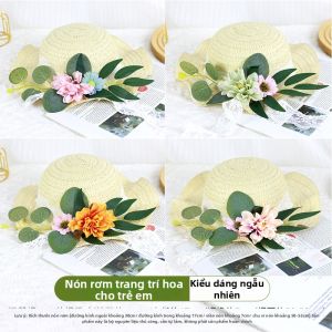 XIAOXIONGERBAN | Bộ DIY Mũ Rơm Pháp Handmade Họa Tiết Hoa Bướm
