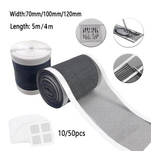 1~3Roll Self-Adhesive Floor Drain Stickers Cutable Shower Drain Hair Catcher Disposable Mesh Sink Strainer Filter Screen Sticker