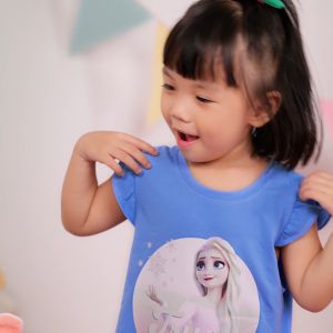 Váy cho bé gái Elsa Anna Bomines Đầm hè cotton tay cánh tiên cho bé 3-12 tuổi khoảng 13-36kg DTNCANHTIENELSANHIEUHINH
