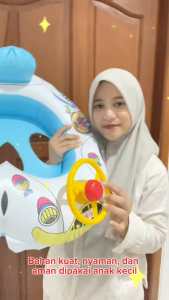 Mainan Anak SEA-700 CAR BABY BOAT 022 Pelampung Mobil Anak Duduk dengan Setir – Mainan Renang Lucu