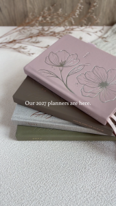 Papercranes Ethereal Blooms 2027 Planner Illustrated | A5 B6 Dated Weekly Monthly Agenda Diary Hardcover Journal Gift SG