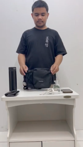 VOID BLACK |ManNeedMe x URBAN| Tas Selempang Pria Wanita Sling Bag Bahu Cowok