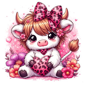 Huacan Full Diamond Painting Pink Leopard Print Heart-Shaped Calf Diamond Mosaic Animal Complete Kit Handmade Gift