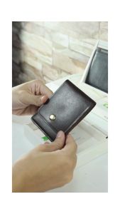 Ví Da Smeraldo Mini Card Bóp Da Smeraldo Mini Card Da Tanmin Màu Đen Nâu Bò Kem