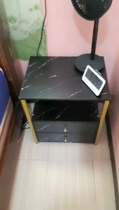 Bedside Cabinet Assembly Furniture 3 Drawers 45*35*50cm