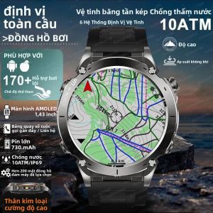Đồng Hồ Thông Minh GPS T-Rex 3 2025 Chống Nước 10ATM Hỗ Trợ Hai Băng Tần GNSS La Bàn Đo Độ Cao Dành Cho Nam