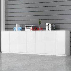 Office Desk Side Cabinet File Cabinet Low Cabinet Data Cabinet Document Cabinet Wooden Storage Cabinet Minimalist Wall Hallway White