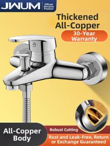 JIAIUIVI | Universal Copper Hot Cold Shower Faucet Three Handle Concealed Installation Set