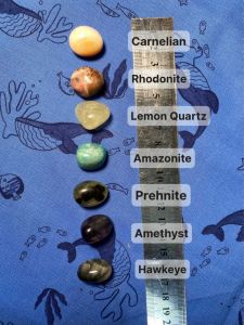 Set đá thanh tẩy 7 luân xa tumbled mài bóng viên đẹp -  7 màu sưu tầm xinh xắn thanh tẩy - SET 7 CHAKRA TUMBLED STONE