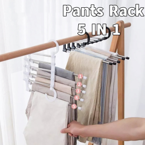 Folding pants rack multifunctional multi-layer pants hanger household seamless pants storage rack