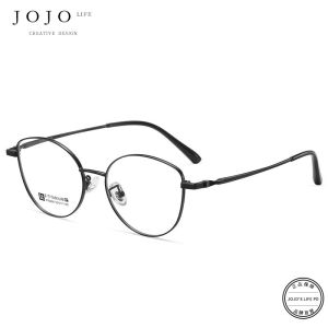 Ultra-Light Titanium Frame Golden Wire Frame Glasses for Women Fashionable High Sensitivity round Face Suitable Square Frame