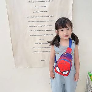 กระเป๋าสะพายข้าง เก็บเงินปลายทาง ลายการ์ตูนสไปเดอร์แมน กระเป๋าคาดอกเด็ก
