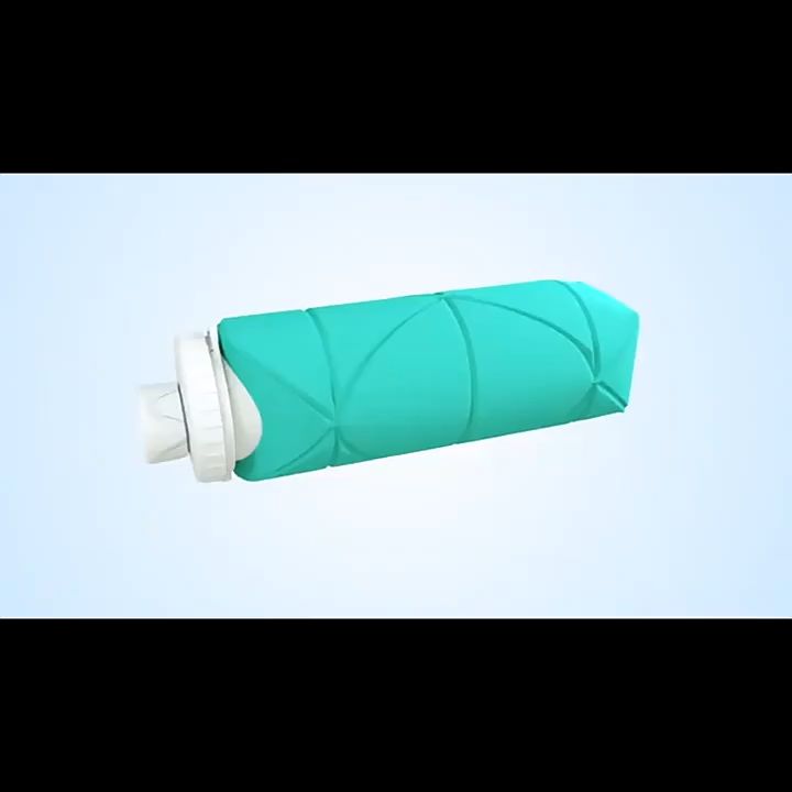 600ml Collapsible Folding Water Bottles for Sports Tumbler, Leak Proof Reusable Silicone Foldable Lightweight Water Bottle for Outdoor,Travel,Gym,Hiking,Cycling,Camping