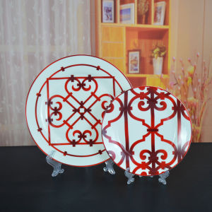 Christmas plates red design ceramic serving dish porcelain plates 8inch 10inch dinnerware coffee cup set