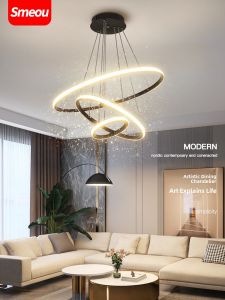 smeou | 2025 Modern Simple Luxurious Ring Chandelier