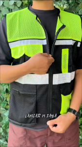 Rompi Jaring Proyek Pengaman Jala Safety Project Vest Nyala