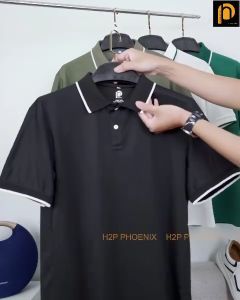 Áo thun POLO nam cổ bẻ dệt sọc và họa tiết đẹp nổi bật thể hiện cá tính chất liệu Cotton cá sấu thoáng mát