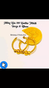 anting koin 1991 anting gipsy ukir gold pentol anti karat dan luntur