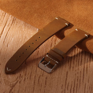 18mm 19mm 20mm 21mm 22mm 24mm Genuine Cowhide Retro Oil Wax Watchband Quick Release Leather Strap for Seiko for Rolex Wristband