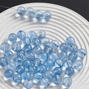 50pcs Transparent Glass Beads 8mm High Transparent Crystal Beads for DIY Handcraft Jewelry Making Loose Beads for Bracelets