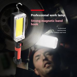 Portable COB Lanterns USB Rechargeable LED Flashlight Auto Repair Camping Working Lamp Use 2*18650 Battery with Hook Magnet