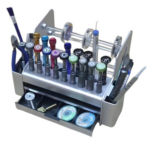 Desktop Rack Electronic Maintenance Tool Cabinet Mobile Phone Screwdriver Storage Box Sorting Parts Accessory Organizer