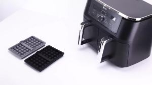 1/2 Chiếc Silicon Khuôn Làm Bánh Waffle Cho Nồi Chiên Không Dầu Air Fryer Bánh Vuông Chocolate Thủ Công Kẹo Xà Phòng Làm Bánh Ngọt Dụng Cụ Thân Thiện Với Môi Trường Phụ Kiện Nhà Bếp