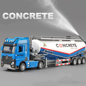 1:24 Model Toy Tractor Mud Pump Trucks Metal Diecast Sound Light Sound Light Simulation Alloy Engineering Vehicle for Boys Gifts