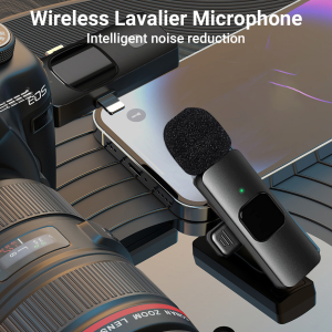 Outdoor noise reduction microphone high quality one-to-two wireless live broadcast collar microphone⚡PH deliveryIn stock⚡