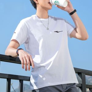 Erke Mens Short Sleeve T-Shirt Quick Dry Running Fitness Summer Ice Silk Sports Top Loose Fit round Neck Casual Outdoor