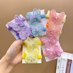 【Pharaoh🎀COD】Hiasan kepala lucu versi Korea anak-anak tali rambut kupu-kupu payet tali rambut manis anak perempuan