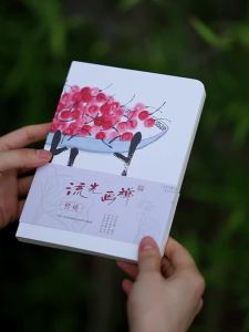 Morning Rain Chinese-Style Travel Stamp Collection Book Stamp Collection Notebook Blank Notebook Creative Stamp Collection Book