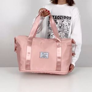 Expandable Travel Bag Duffel Bag Foldable Gym Bag Handbag Large Capacity Waterproof Nylon Bag Melancong 可折叠旅行袋包