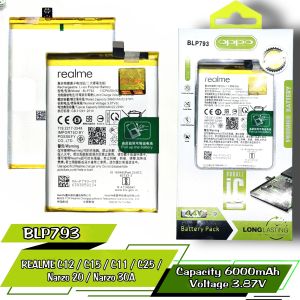 BATERAI ORIGINAL REALME BLP793/REALME C11/C12/C15/C25/NARZO 20/NARZO 30A/ BATTERY BATRE