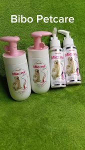Sữa tắm phòng trị nấm viêm da cho chó mèo Micona shampoo mền mượt lông thơm lâu giảm rụng lông khử mùi hôi chai 120ml - Bibopetcare