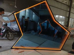 Infinite Neon Light 3D Abyss Mirror Thousand Layer Screen Light Box Bar Billiard Hall Stage Modern Minimalist Commercial Use