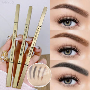 Waterproof Eyebrow Pencil Double-headed High Pigmented Long Lasting Anti-smudging Extremely Fine Eyebrow Pen Makeup for Beginner