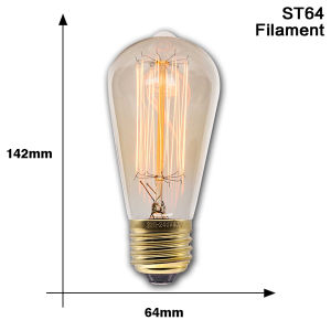E27 Dimmable Retro Edison Light Bulb 40W 220V Vintage Industrial Filament Bulb Lamps For Home Decora T45 T185 G80 G95 ST64 A60