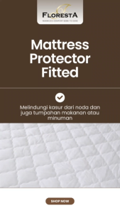 Mattress Protector Floresta Matras Protektor Pelindung Kasur - Tipe Fitted