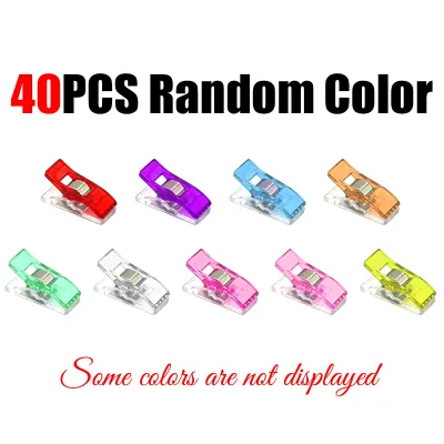 20/40/60PCS Multipurpose Quilting Clips Mix Color Plastic Sewing Clip Fabric Edge Fixed Paper Storage Photo Wall Making Prop ZYF