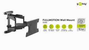 Goobay WH FULLMOTION OLED TV Wall mount L (32-65") - Black 49956