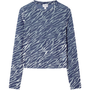Juicy Couture | Lace Mesh Pink Fleece Slim Fit Long Sleeve T-shirt